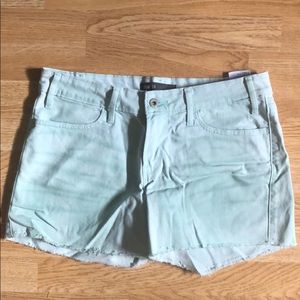 Light Teal/White Washed Levi Jean Shorts